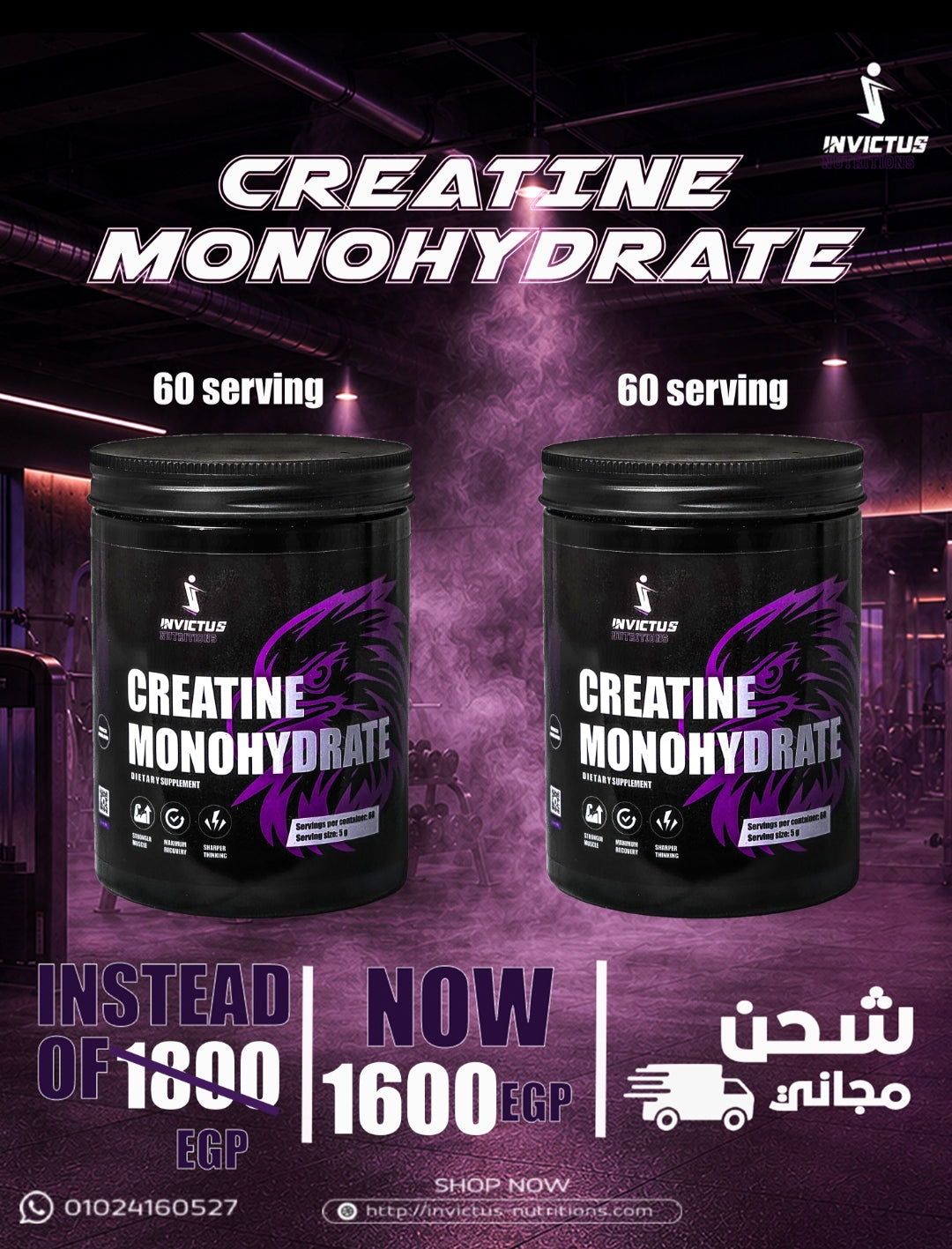 CREATINE MONOHYDRATE ×2 - 60 scoop